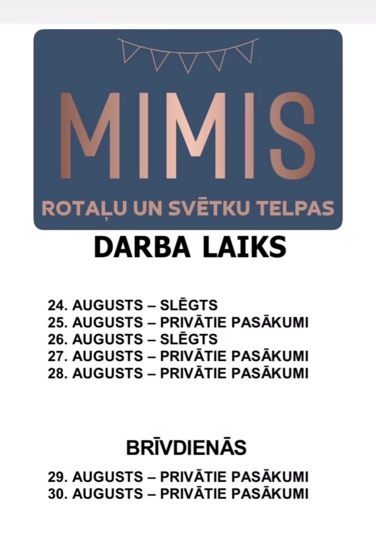 Darba laiks 24.08.26.-30.08.26.
