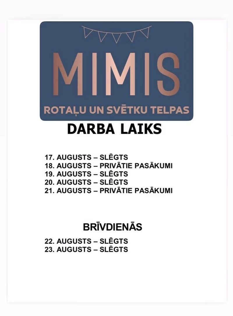 Darba laiks 17.08.26.-23.08.26.